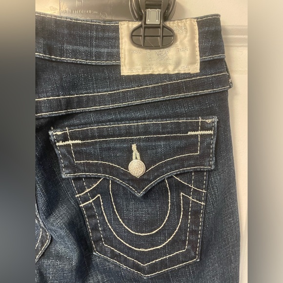 TRUE RELIGION WOMENS WORLD TOUR BECKY BOOTLEG JEANS W/ CRYSTAL BUTTONS SIZE 27 - Picture 16 of 16